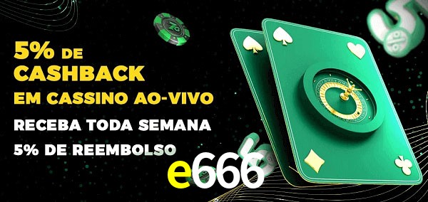 Promoções do cassino ao Vivo e666